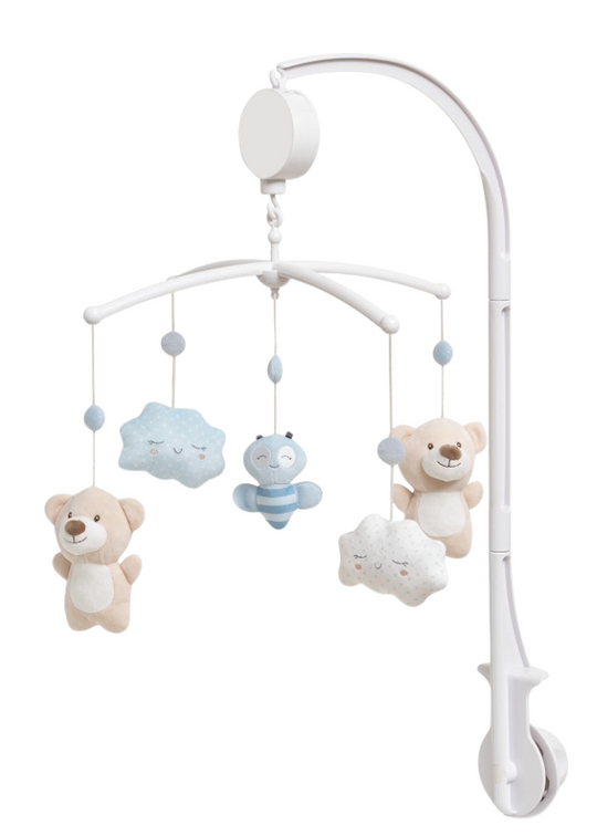 Carousel Cot Baby Teddy Bears Blue OSI04-01 Don Algodon