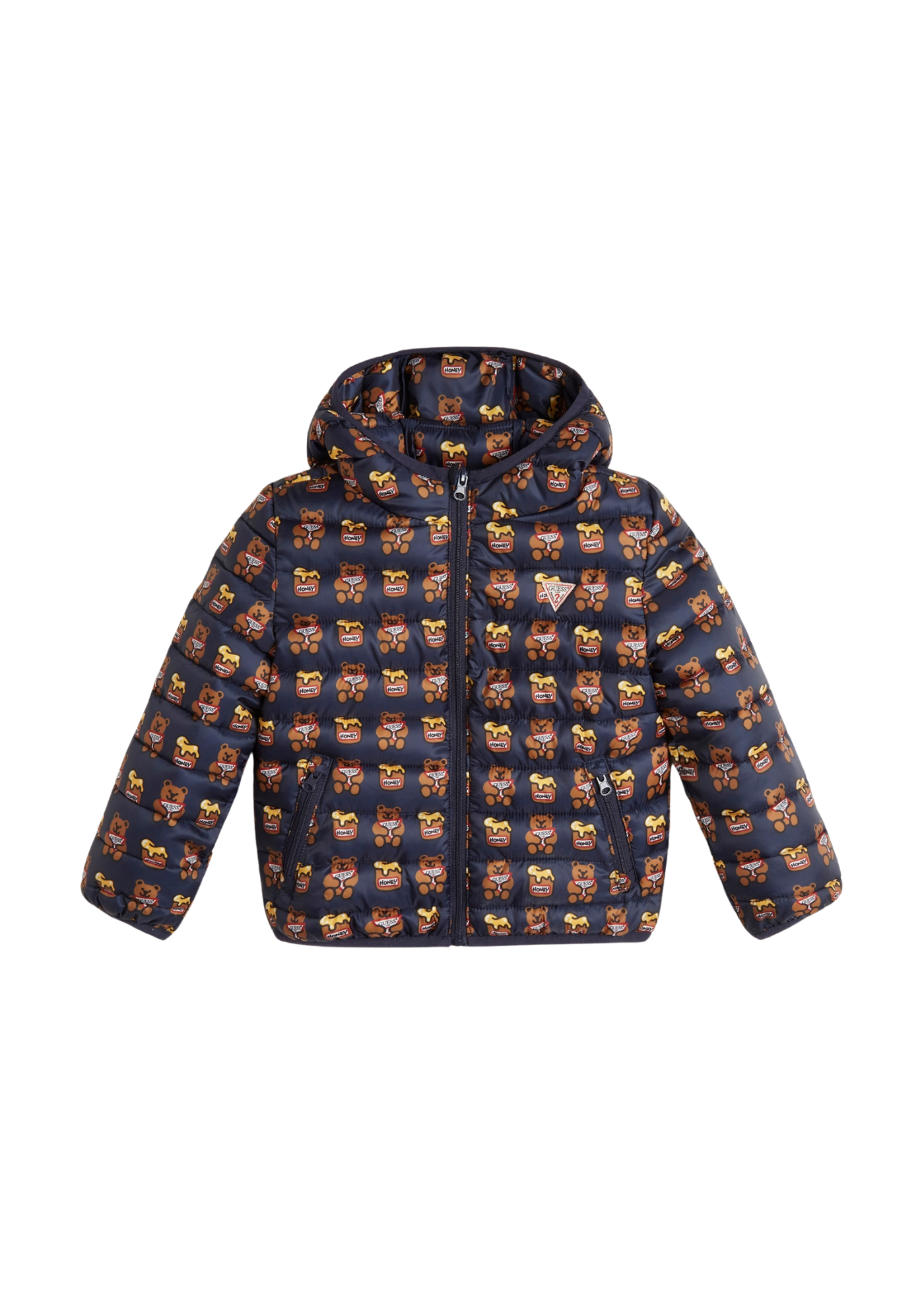 Geaca din Fas Bleumarin cu Ursuleti H1YT03 WB310 GBMT Guess