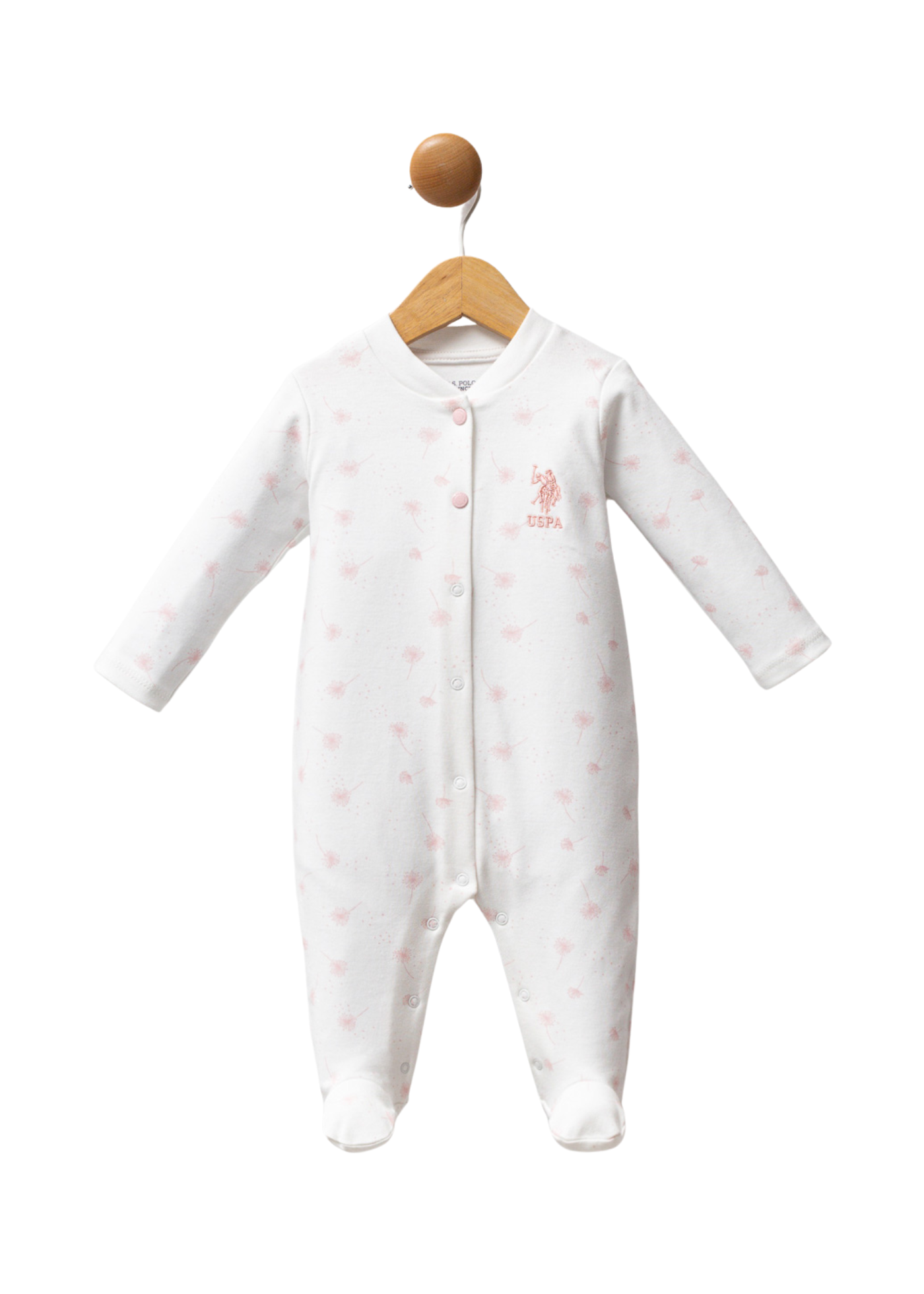 Salopeta Lunga Crem cu Imprimeu Dandelion Roz USB2703 Us Polo Assn