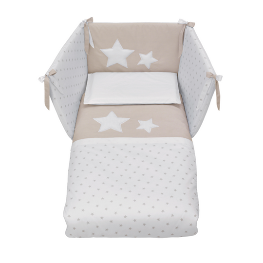 Set Protectie Bumbac Patut 4 Piese Luce Havana Colectia Azzurra