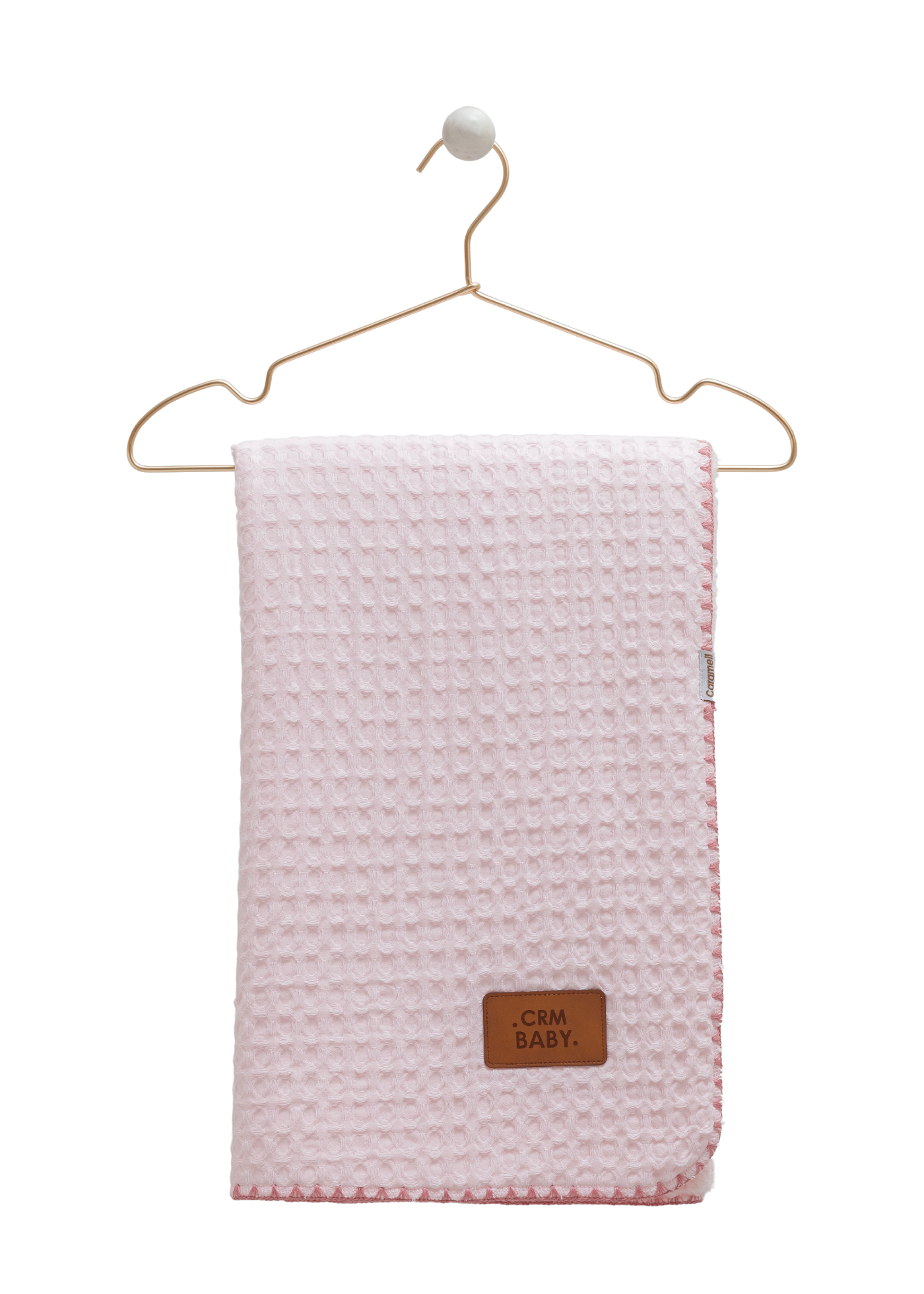 Patura Calduroasa Roz Bumbac Gofrat si Plus BTK2120 85 x 90 cm Mell Sweet Baby