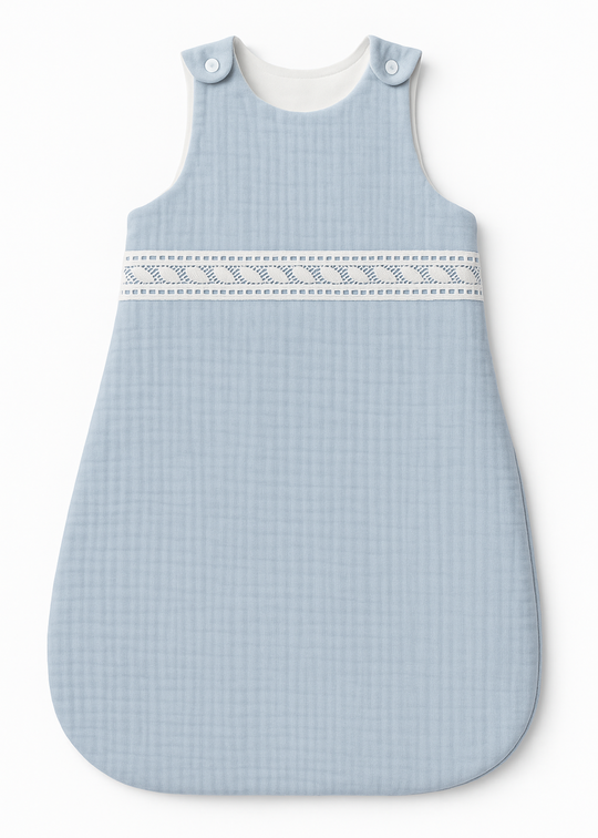 Blue Muslin Sleeping Bag for Boys AnneBebe 
