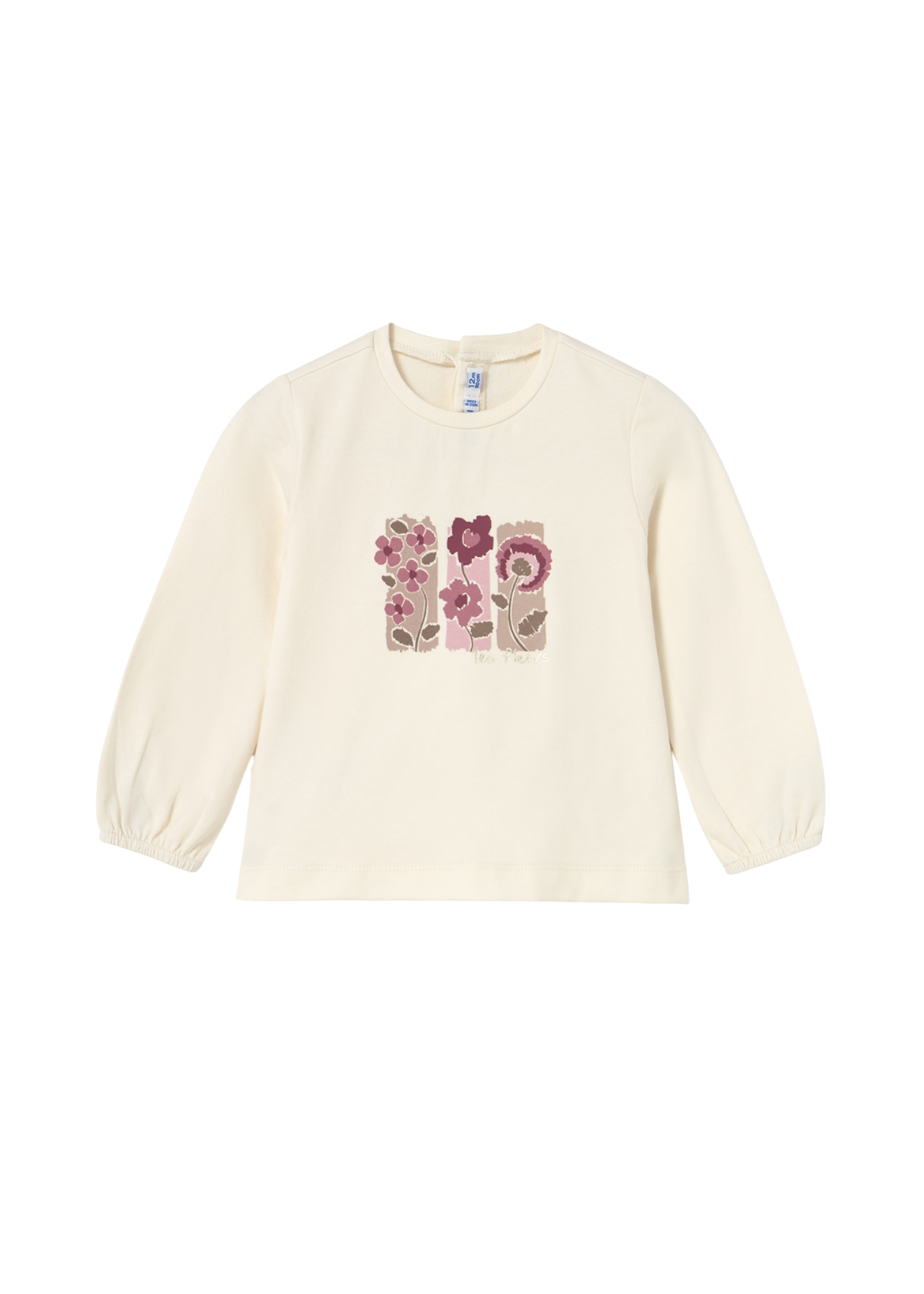 Set 3 Piese Vesta din Blana Bej Bluza si Pantaloni Bej cu Imprimeu Mov 2739 Mayoral