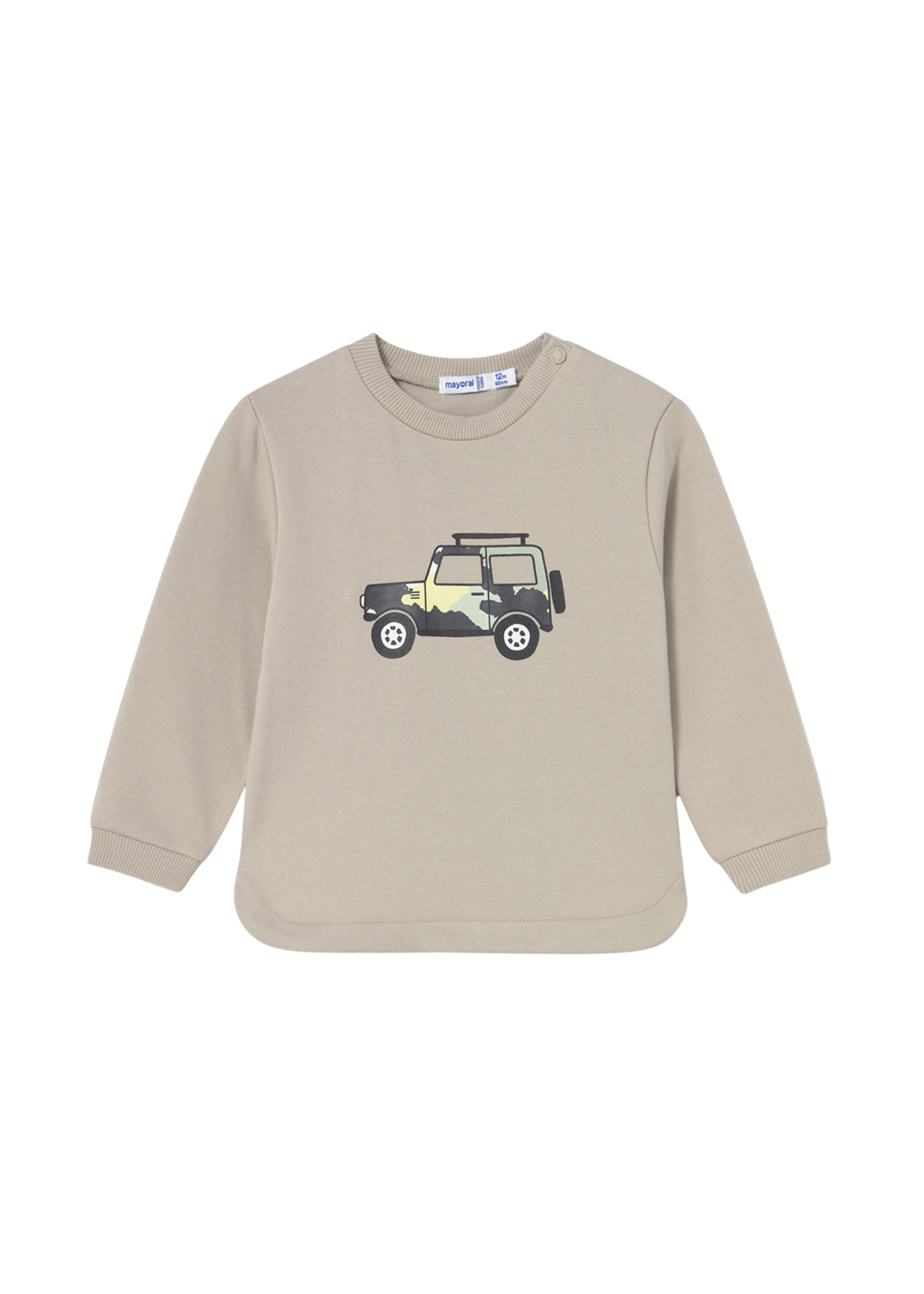 Set 3 Piese Bluza Bej Pantaloni Lungi Gri si Vesta din Fas Verde 2649 Mayoral