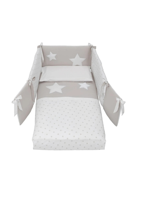 Pilota si Aparatoare Patut Glam Alb-Havana – Azzurra Design