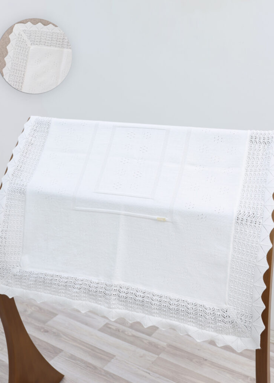 Pled Tricotat Alb 6392 Leo King