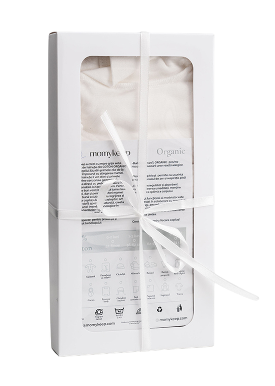 Set 2 Body Nou-Nascuti Crem din Bumbac Organic MOM-005 Momykeep
