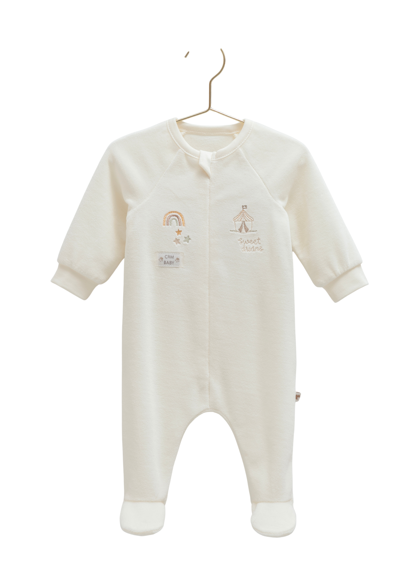 Salopeta Lunga Velur Crem cu Fermoar TE2153 Mell Sweet Baby