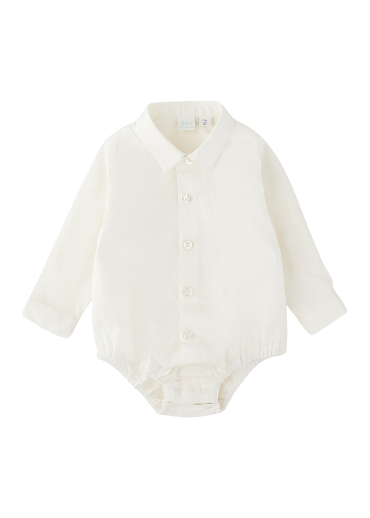 Camasa Body cu Maneca Lunga din Bumbac Crem pentru Baieti 4.H160/00 – iDO