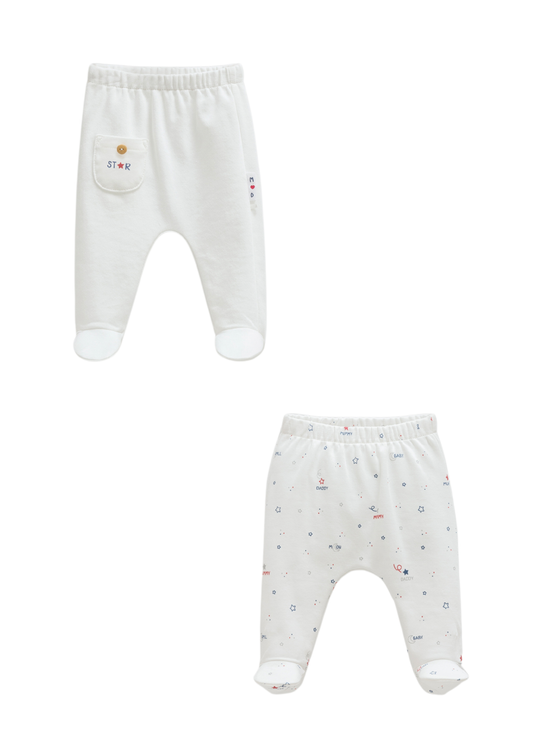 Set 2 Body Maneca Lunga din Bumbac Crem Mummy & Daddy BU2329 Mell Sweet Baby