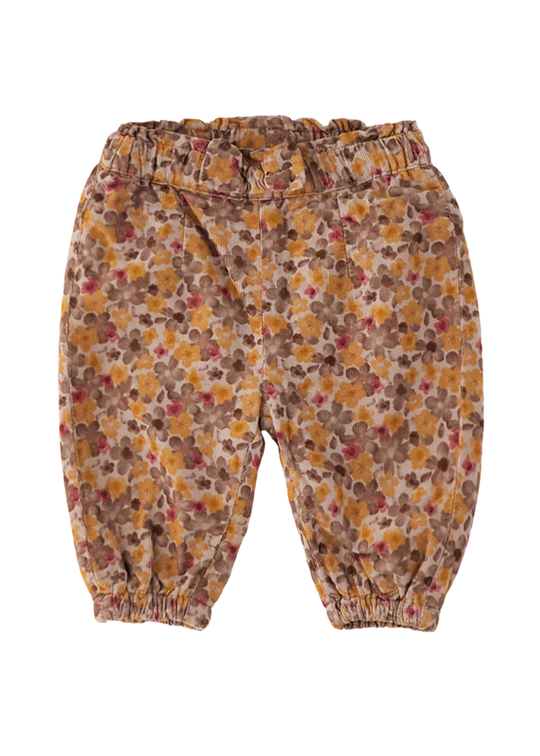 Pantaloni Reiati cu Imprimeu Floral Maro si Roz pentru Fete 4H123/00 – iDO