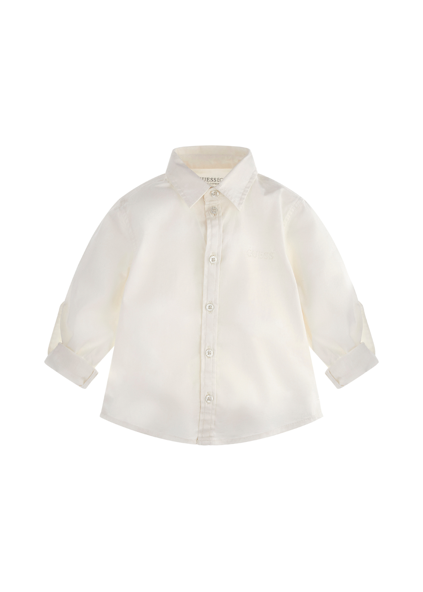 Camasa Alba din Poplina cu Maneca Lunga N3YH04 WE5W0 G011 Guess