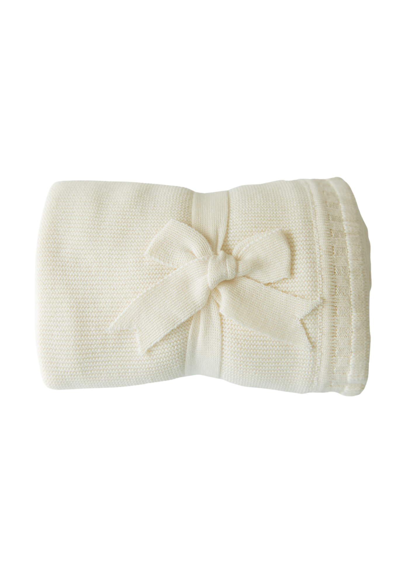 Pled Tricot Crem cu Volan pe Margine Tesatura Subtire 80 x 90 cm S72945 Kitikate