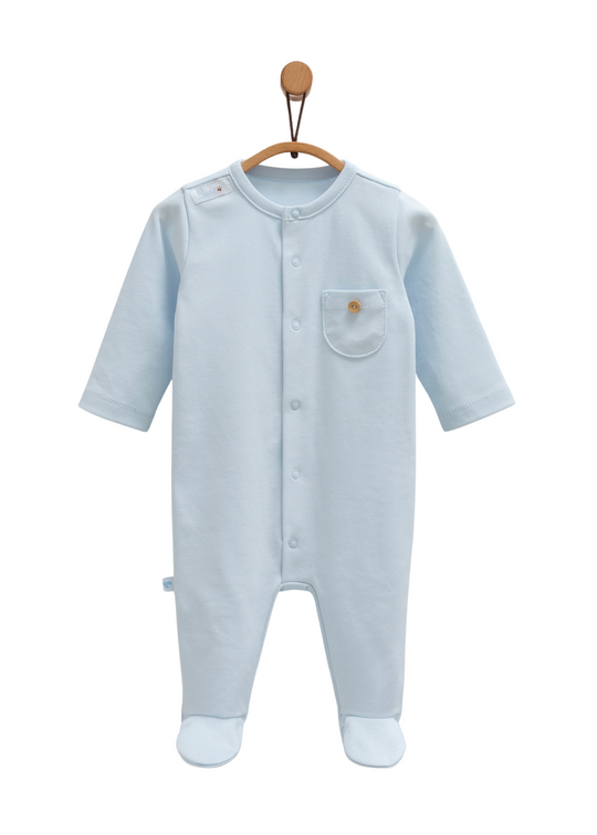 Salopeta Lunga Bleu cu Buzunar pe Piept TE1459 Mell Sweet Baby