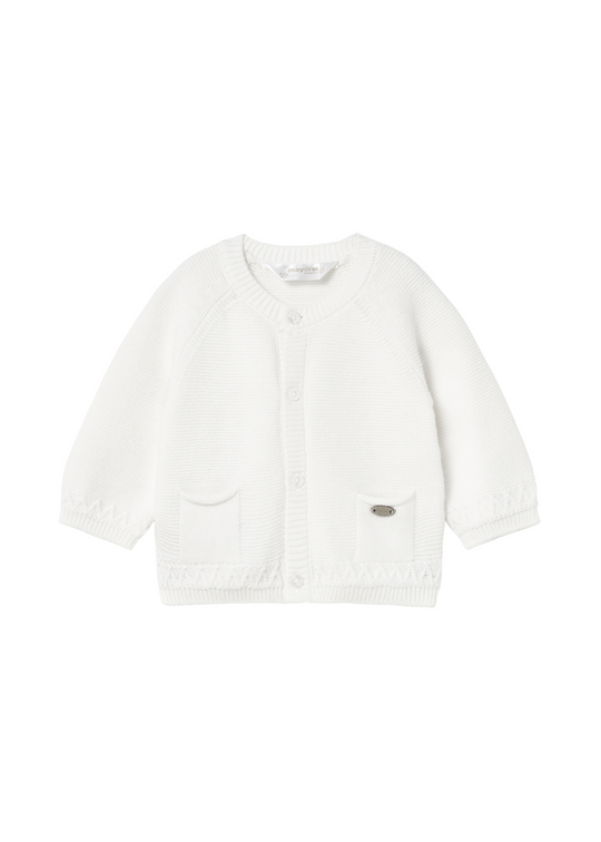 Cardigan Tricotat Crem cu Nasturi 2337 Mayoral