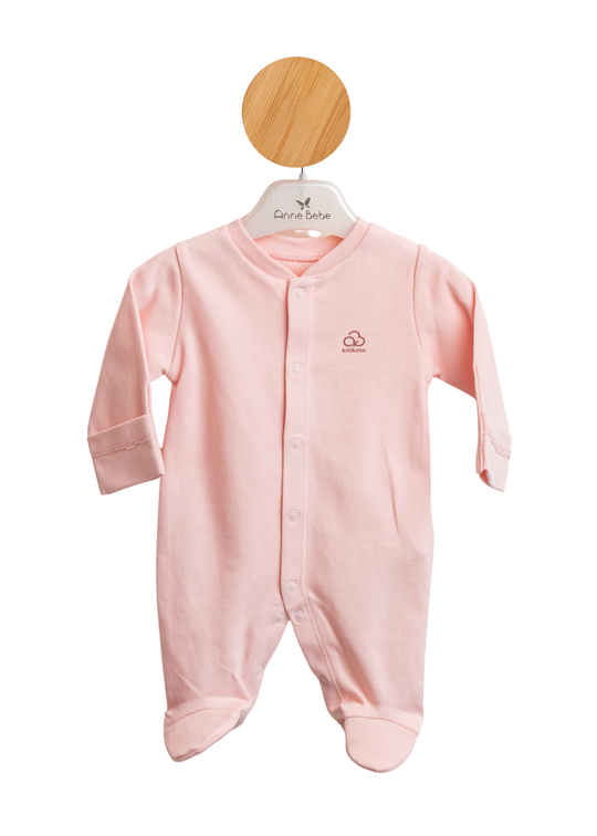 Organic pink long romper for premature baby art S42241 Kitikate