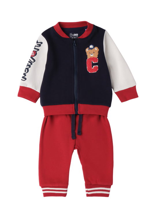 2 Piece Tracksuit Navy Blue with Red with Bear 4.F008/00 iDO