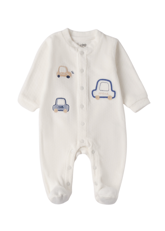 Long Cream Velour Jumpsuit with Cars 4.F030/00 iDO