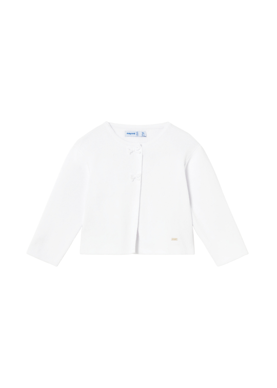 Knitted Cardigan with Bows White 1307 Mayoral