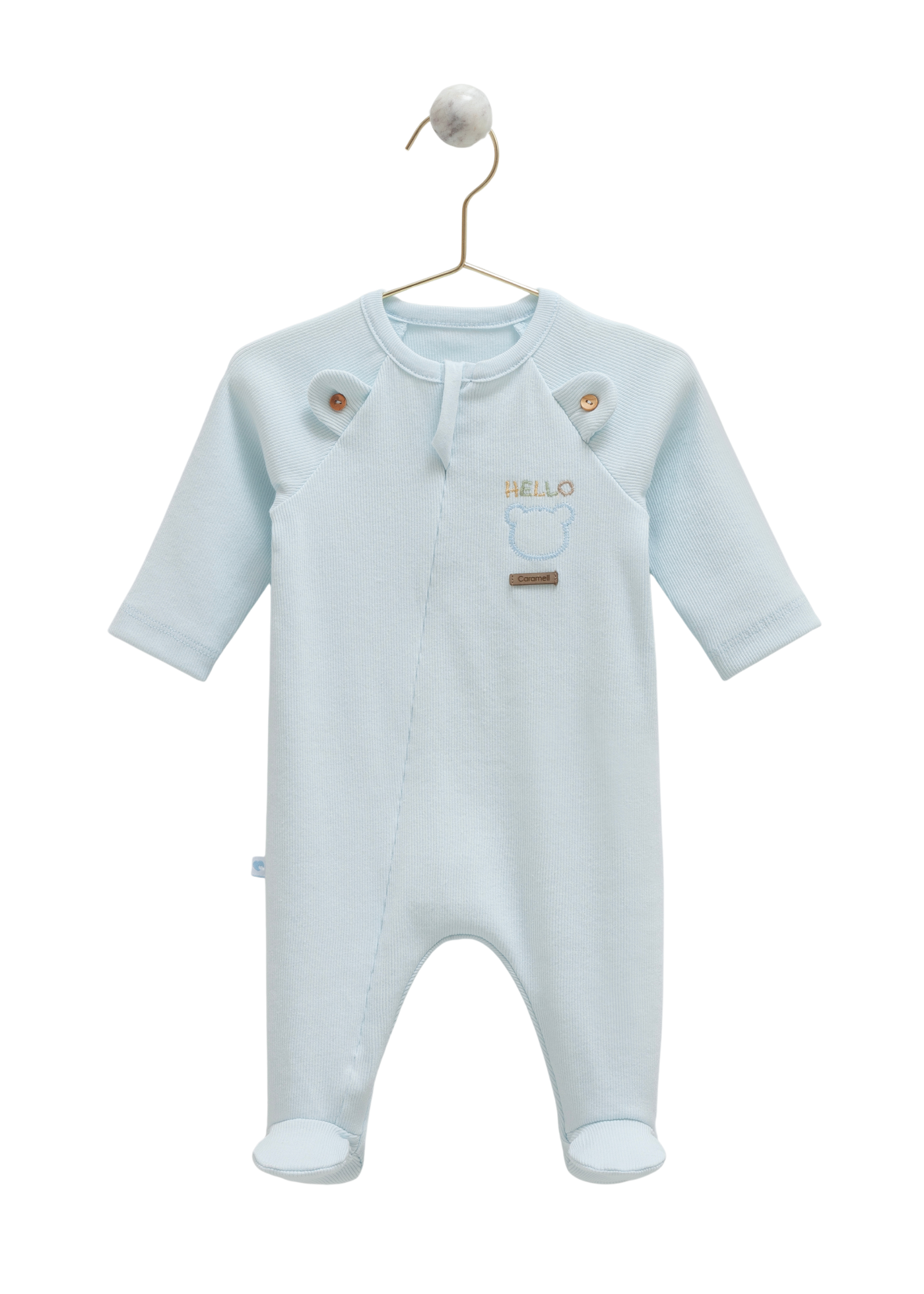 Salopeta Lunga Bleu cu Fermoar si Urs TE1950 Mell Sweet Baby