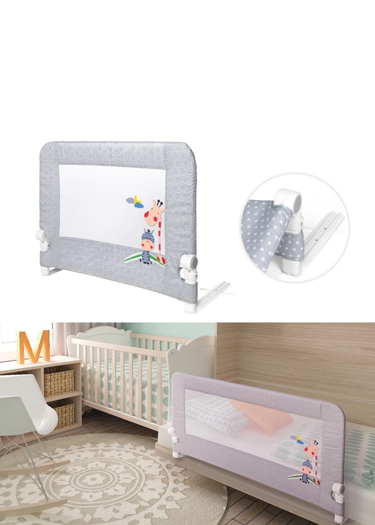 Bara de Protectie Patut Gri cu Girafa 70x90 cm BR001 – Interbaby
