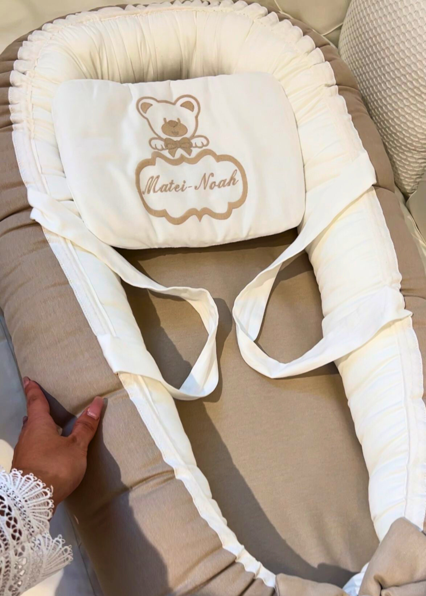 Personalizare Broderie Perna bebelusi BabyNest AnneBebe