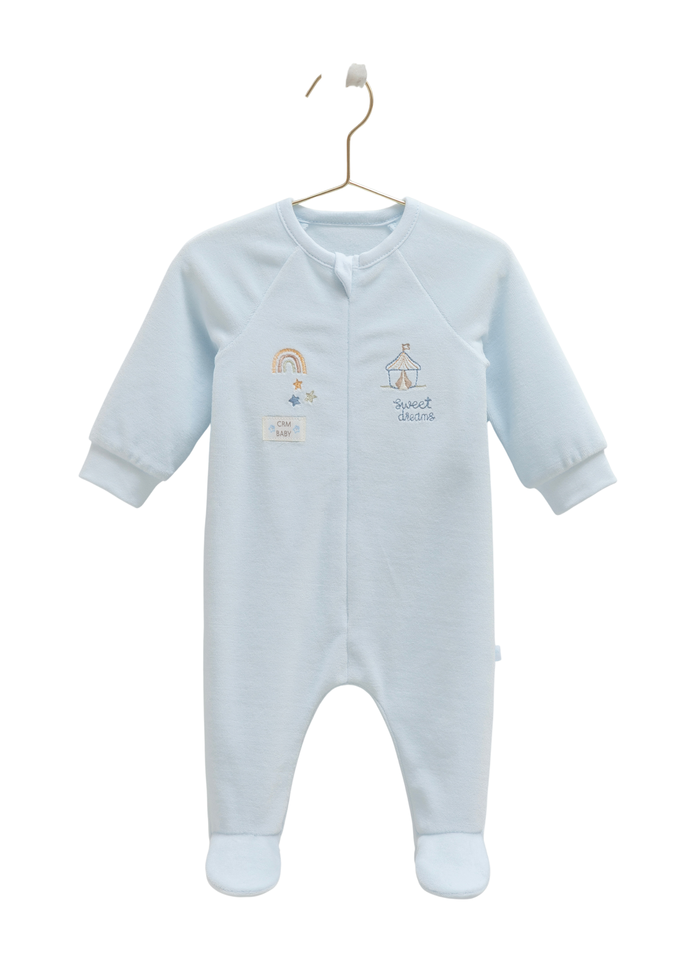 Salopeta Lunga Velur Bleu cu Fermoar TE2153 Mell Sweet Baby