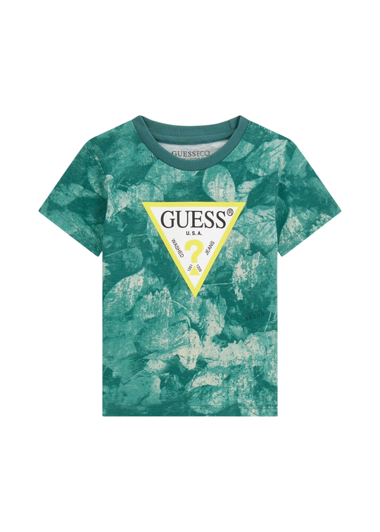 Tricou cu Maneca Scurta Verde N6RI04 K8HM4 P89B Guess