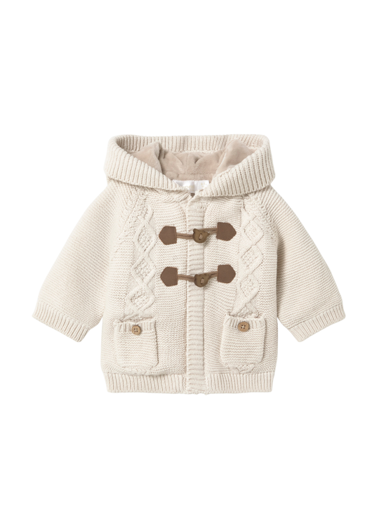 Cardigan Tricotat Crem cu Gluga pentru Baieti 2303 – Mayoral