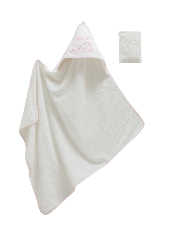 Prosop din Bumbac Roz cu Capison cu Ratusca BSK2266 Mell Sweet Baby