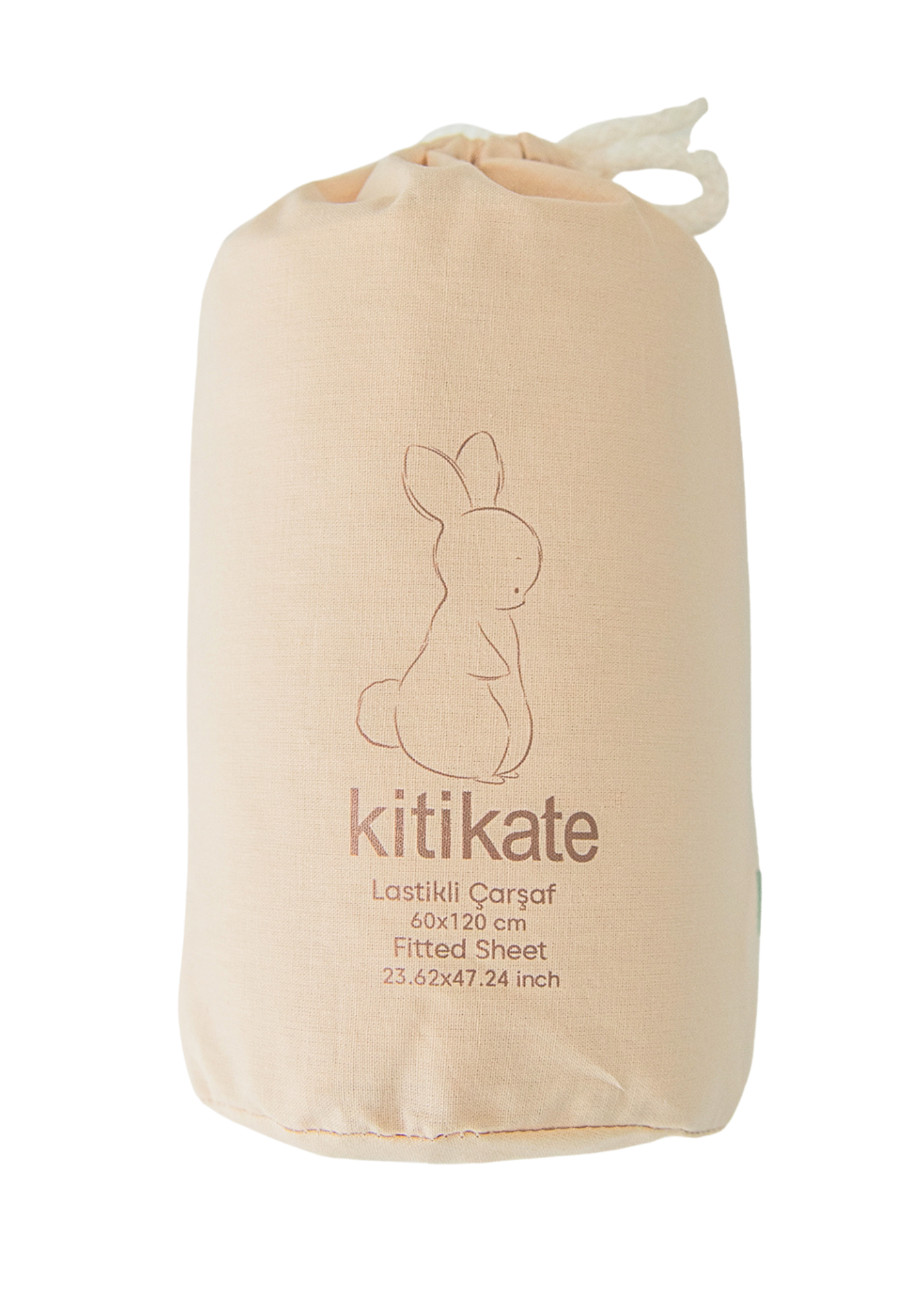 Cearceaf Bej Mediu Bumbac Organic 60 x 120 cm S09053 Kitikate