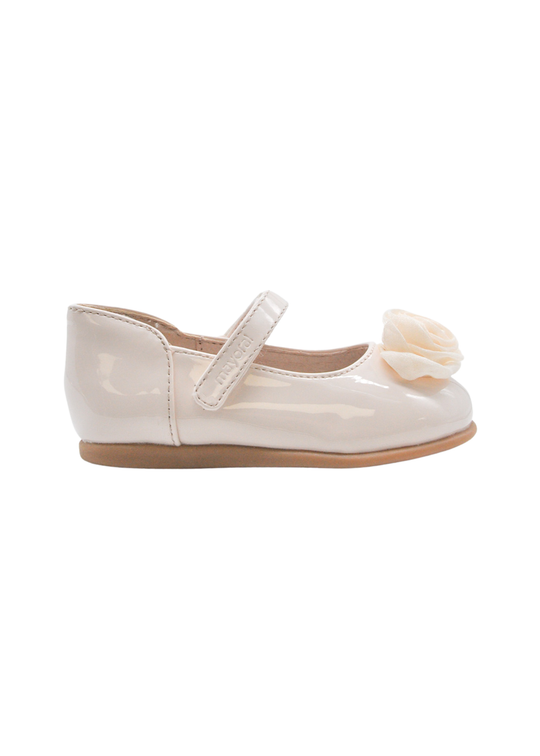 Balerini Crem Lacuiti cu Floare 41731 Mayoral