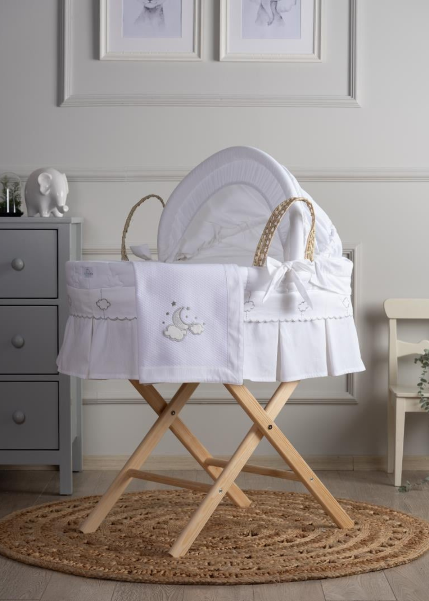 Set Cosulet Bebe Norisori din Palmier Natural & Salteluta &Set Textil 0516 FunnaBaby