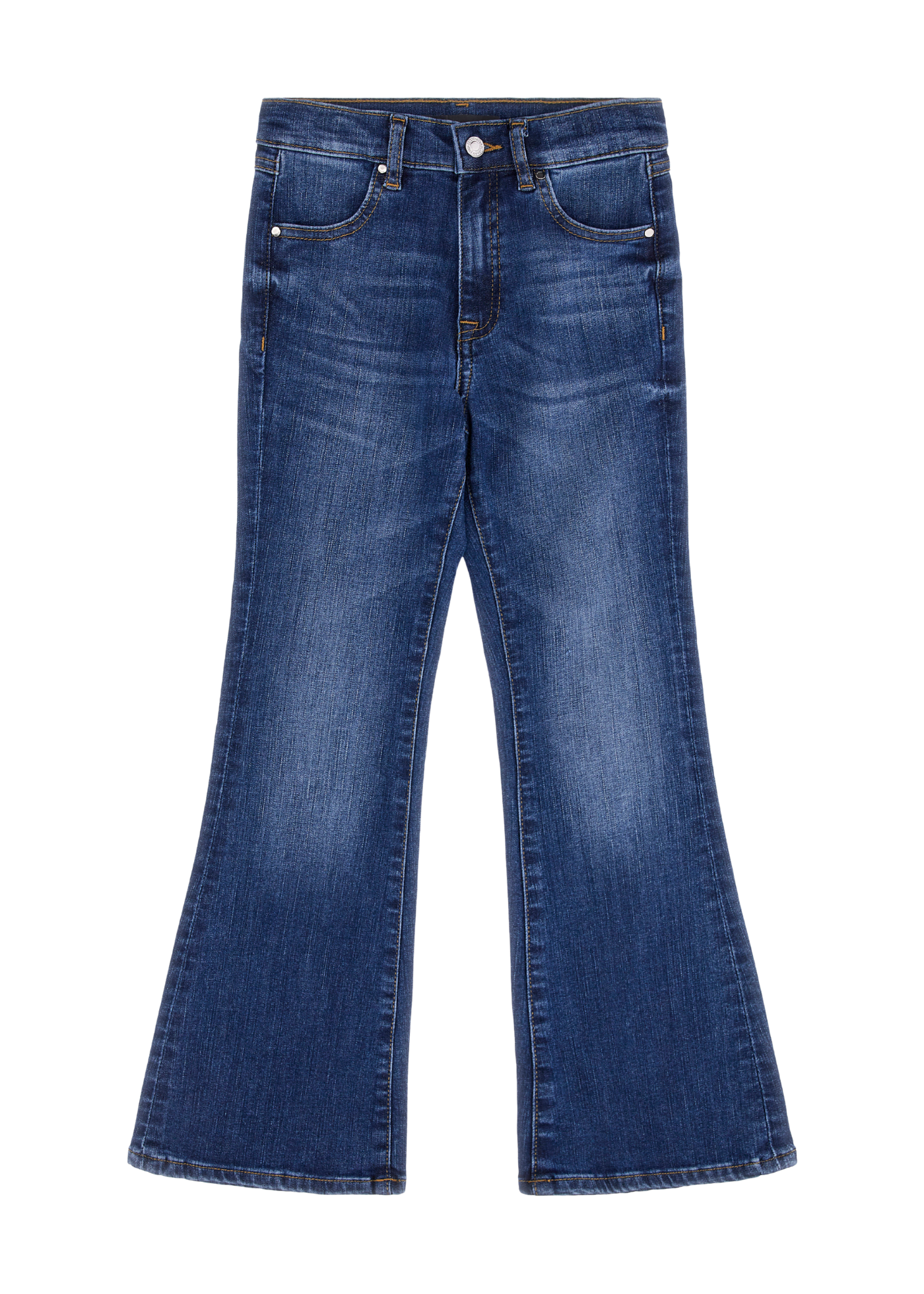 Pantaloni Lungi Denim Evazati Bleumarin Inchis J3YA03 D52V0 ILYW Guess