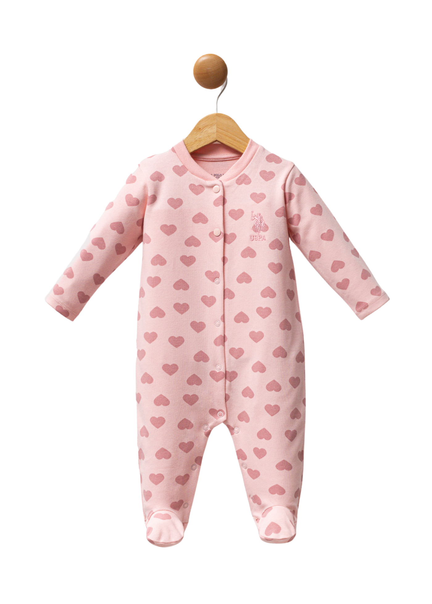 Salopeta Lunga Roz cu Imprimeu Inimi USB2715 Us Polo Assn