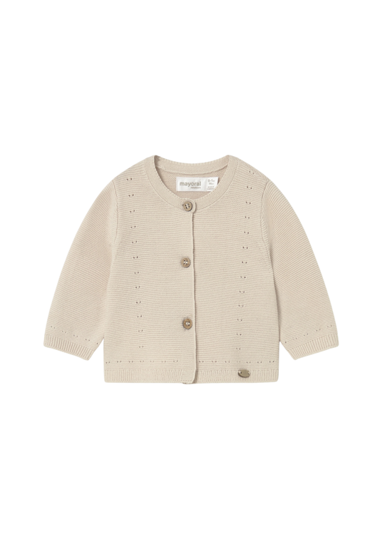 Cardigan Tricotat Bej cu Nasturi 1305 Mayoral