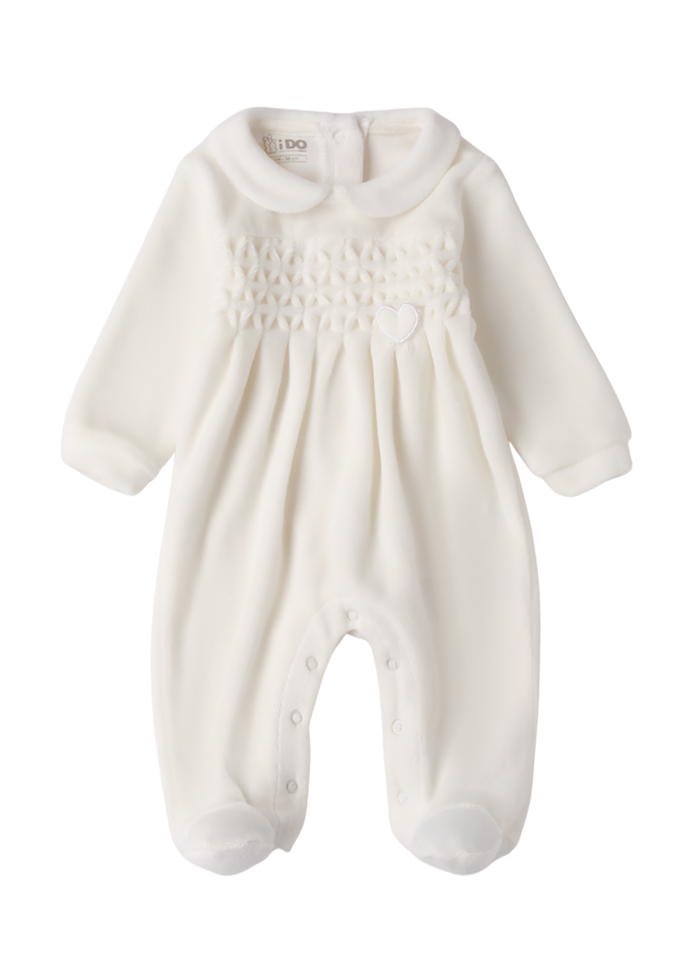 Salopeta Lunga Crem din Velur cu Bust Incretit 4.F187/00 iDO