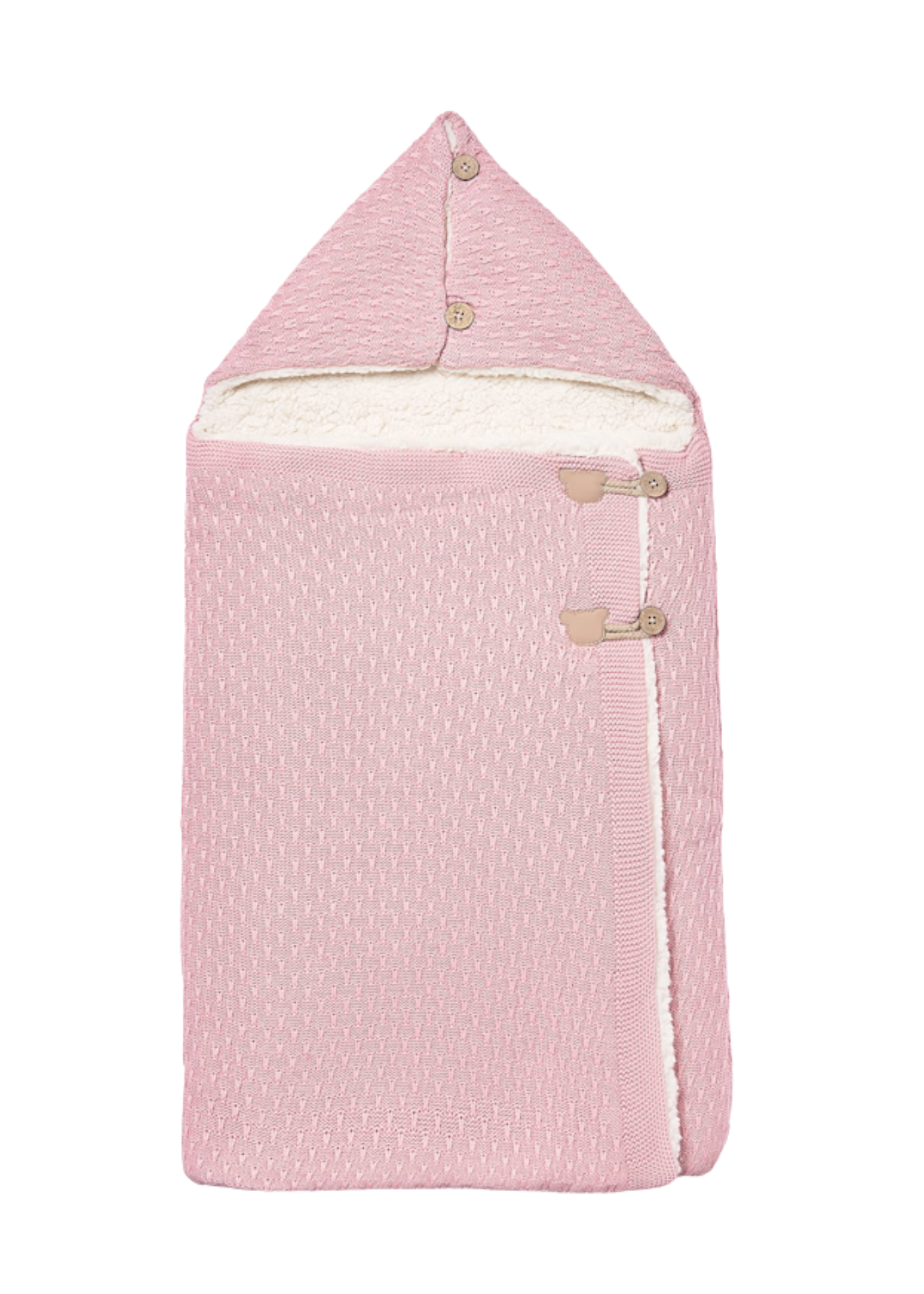 Portbebe Tricotat Roz cu Blana 9999 Mayoral