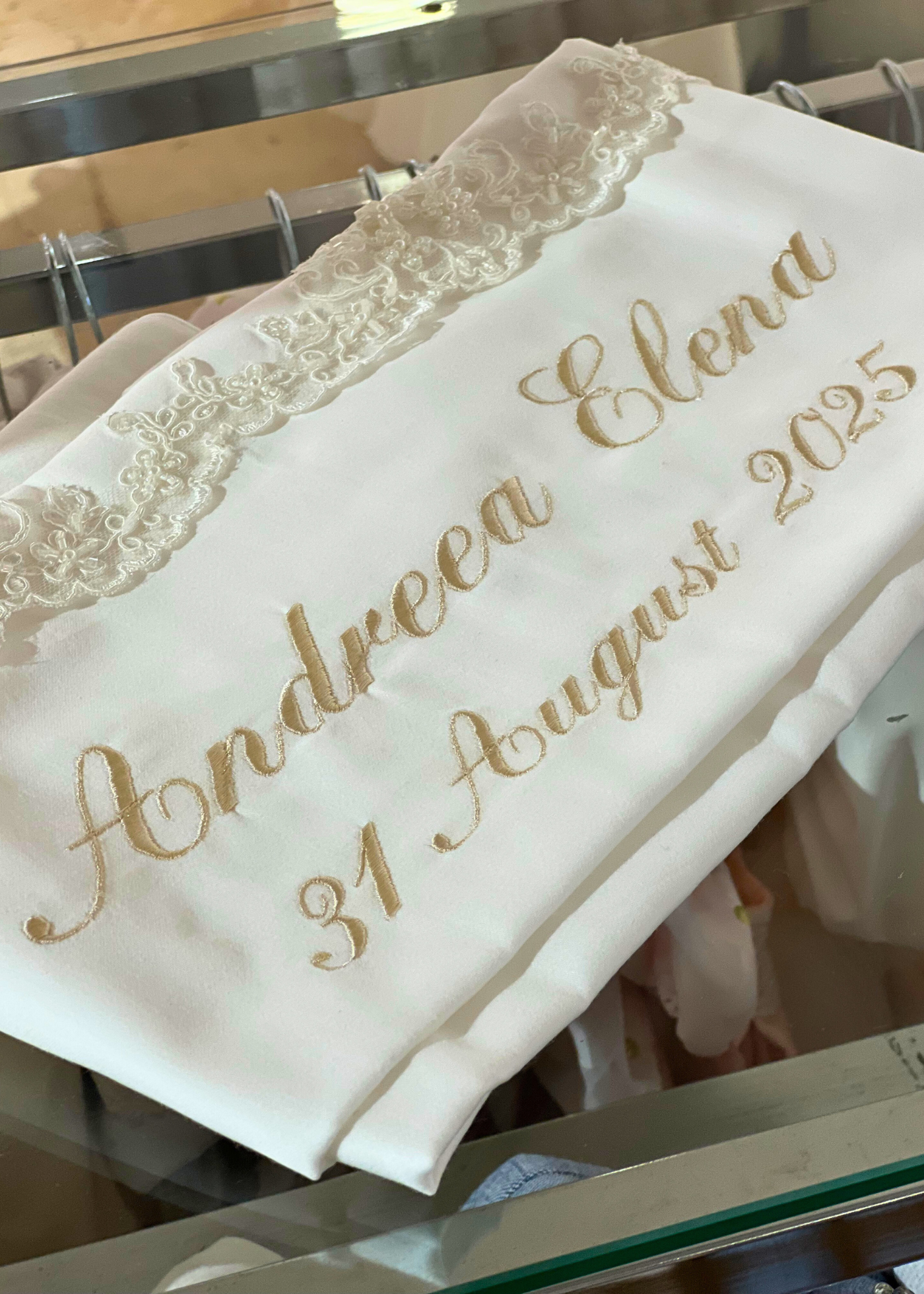 Personalizare Panza Mir Trusou Botez AnneBebe