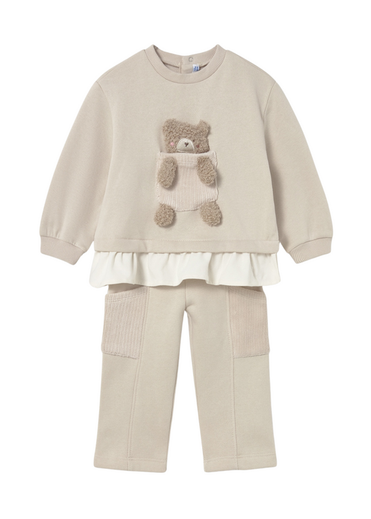 Trening 2 Piese Bej cu Ursulet 2843 Mayoral