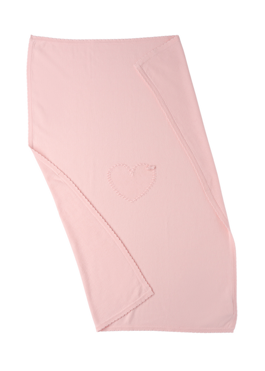 Pled Tricotat Roz cu Inima 3.F350/00 Minibanda