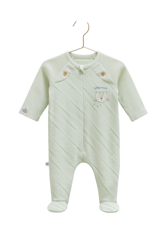 Salopeta Lunga Verde cu Tigru cu Fermoar TE1833 Mell Sweet Baby