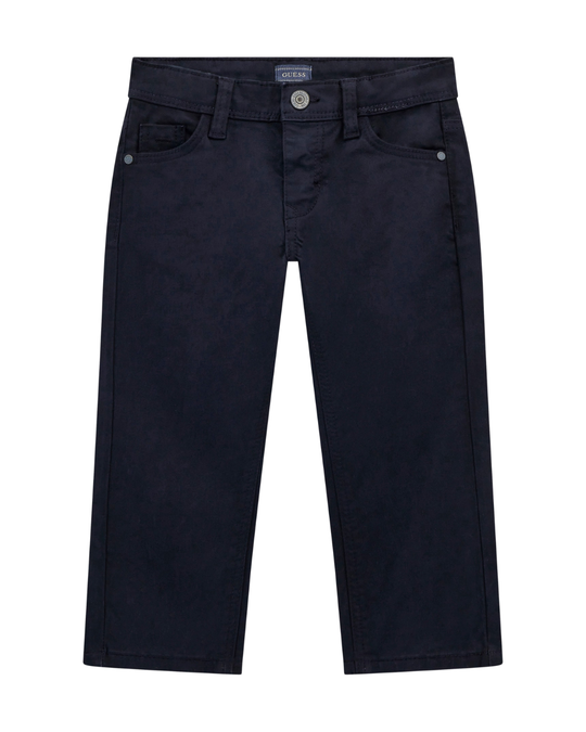 Pantaloni Lungi Bleumarin din Bumbac Satinat N5YB01 W0160 G7V2 Guess
