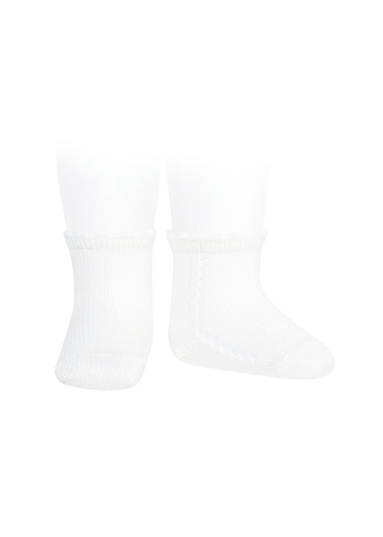 Sosete Scurte Albe Perforate 2569/4 Condor