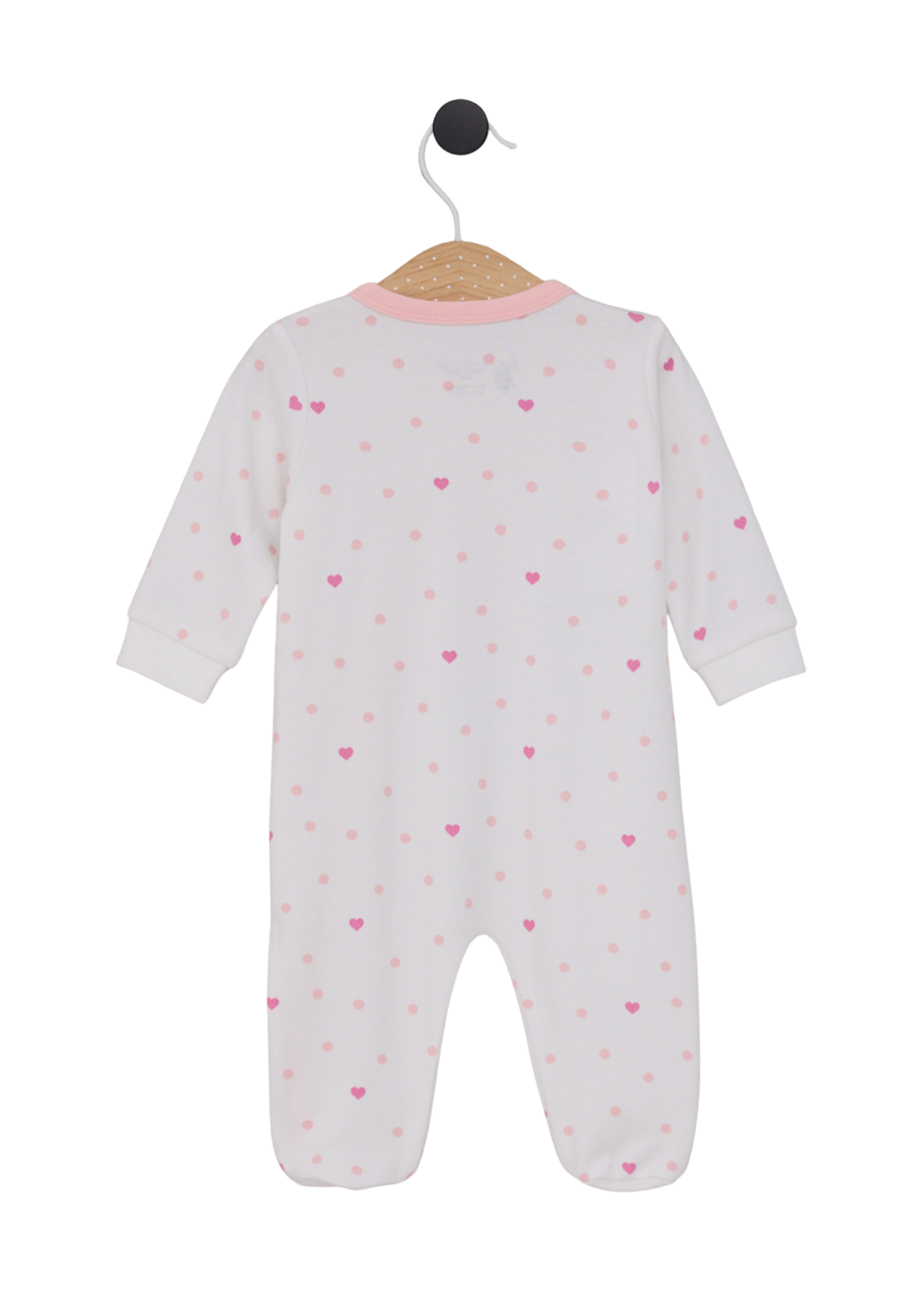 Salopeta Lunga Crem cu Imprimeu Inimi Roz USB2104 V1 Us Polo Assn