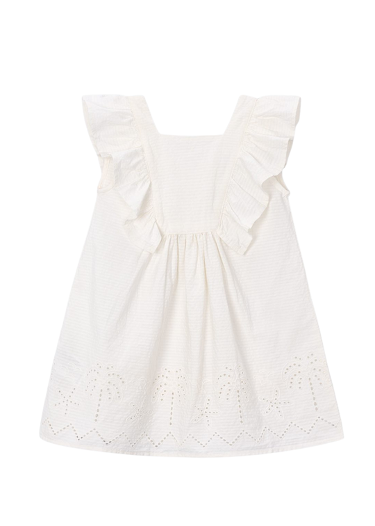 Ivory dress with palm tree embroidery art 3939 col 45 Mayoral