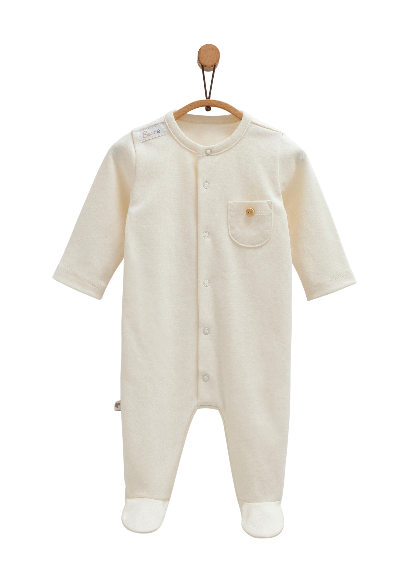 Salopeta Lunga Bej cu Buzunar pe Piept TE1459 Mell Sweet Baby