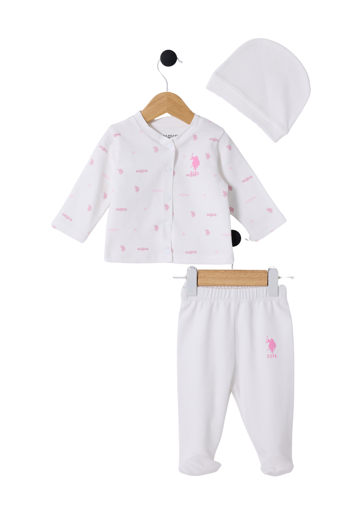 Salopeta Lunga Ivory cu Guler si Buzunare in Carouri Bleu USB2257 Us Polo Assn