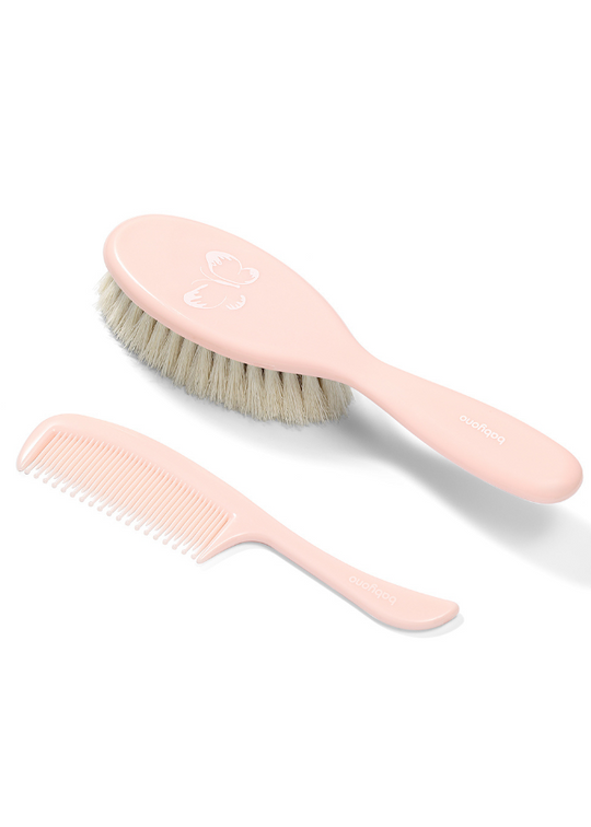 Very Soft Pink Natural Hair Brush Set 568/04 BabyOno