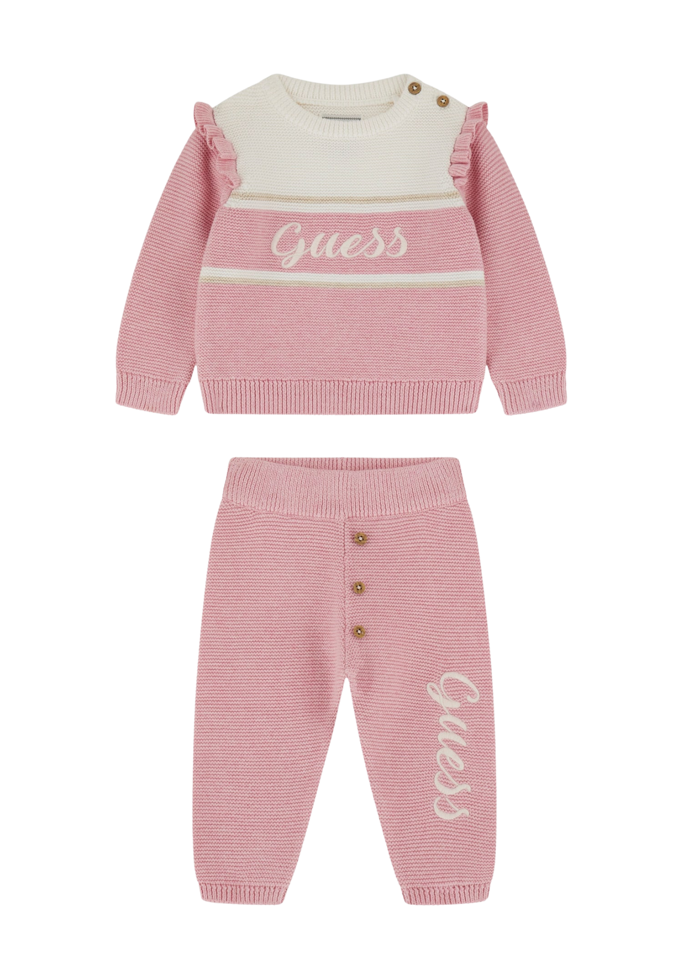 Set 2 Piese Tricotat Frez Bluza si Pantaloni A5YG13 Z3FK1 G67G Guess